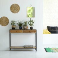 Agra Solid acacia and metal Console table review